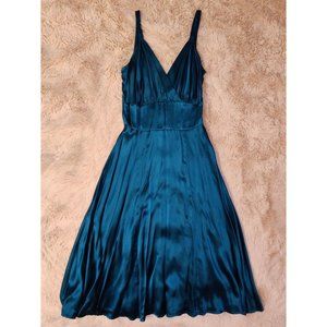 RARE Trashy Diva 1930s Teal Blue Silk Amanda Dress